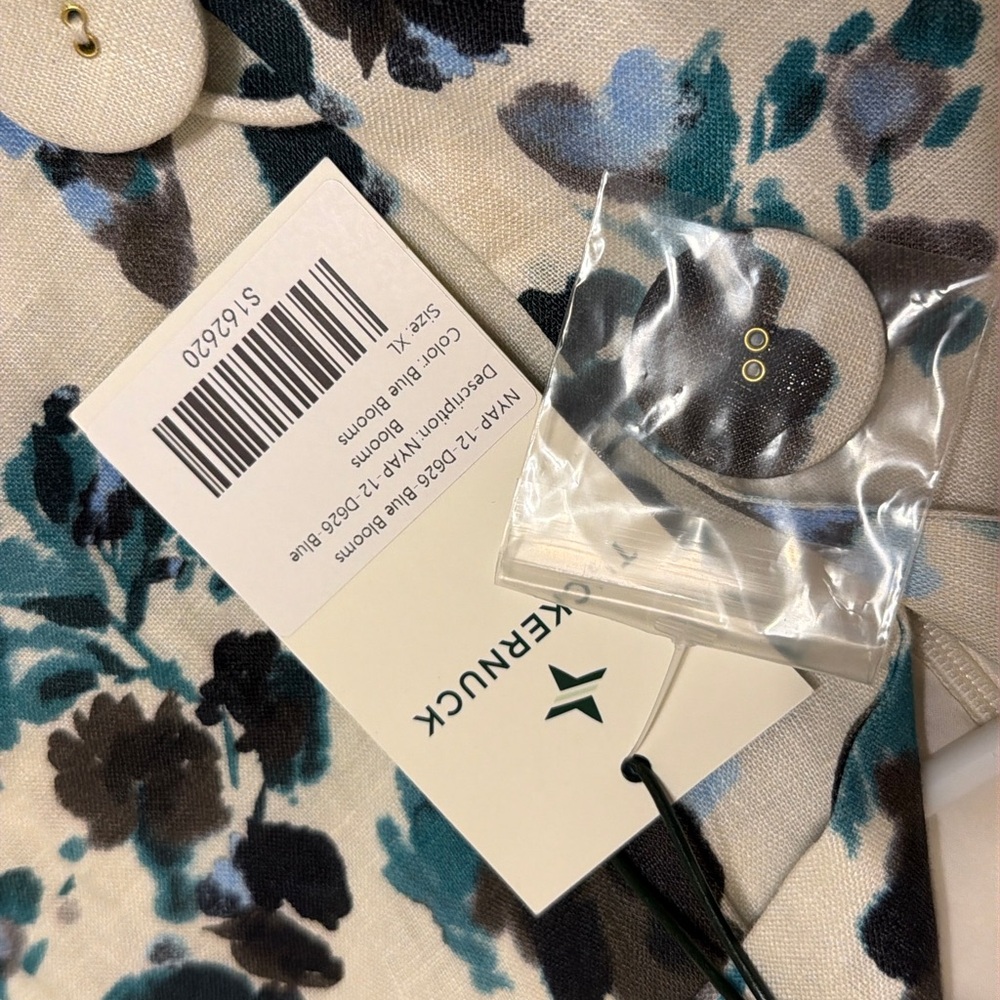 Tuckernuck White Maxi Dress with Teal & Black Floral Print - Picture 12 of 14